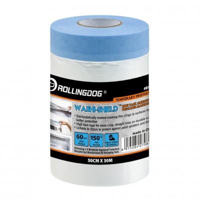 Плівка захисна на малярній стрічці Rollingdog High Tack Adhesive 8 мкм, 55см x 30м (81449)